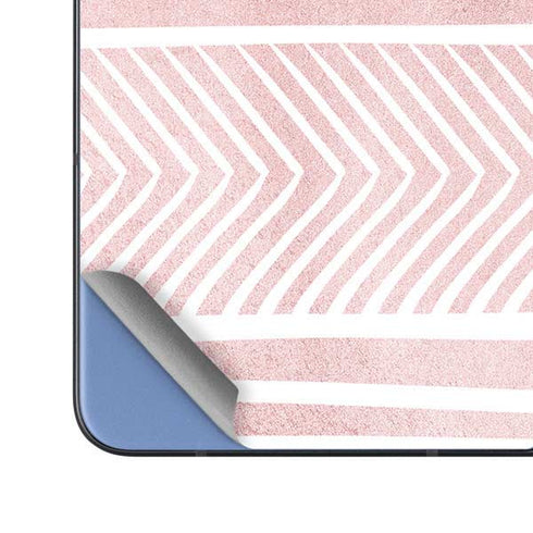 Pink and White Stripes Galaxy Z Fold5 5G Skin